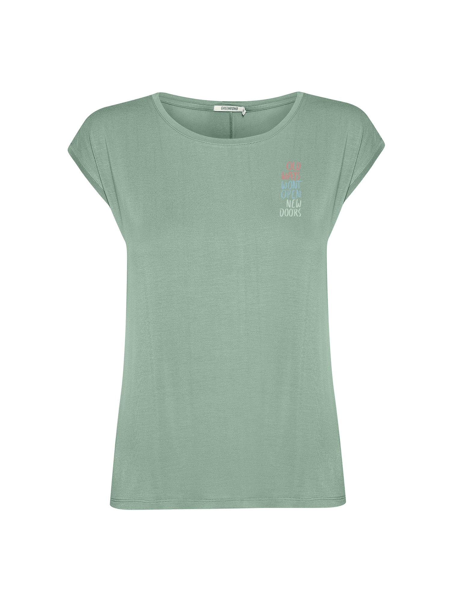 Pale Green: Lässiges Shirt aus LENZING™ TENCEL™ Mix für Damen [21019]
