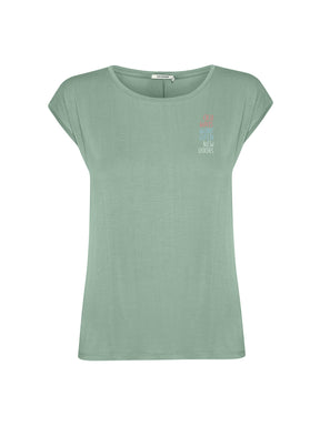 Pale Green: Lässiges Shirt aus LENZING™ TENCEL™ Mix für Damen [21019]