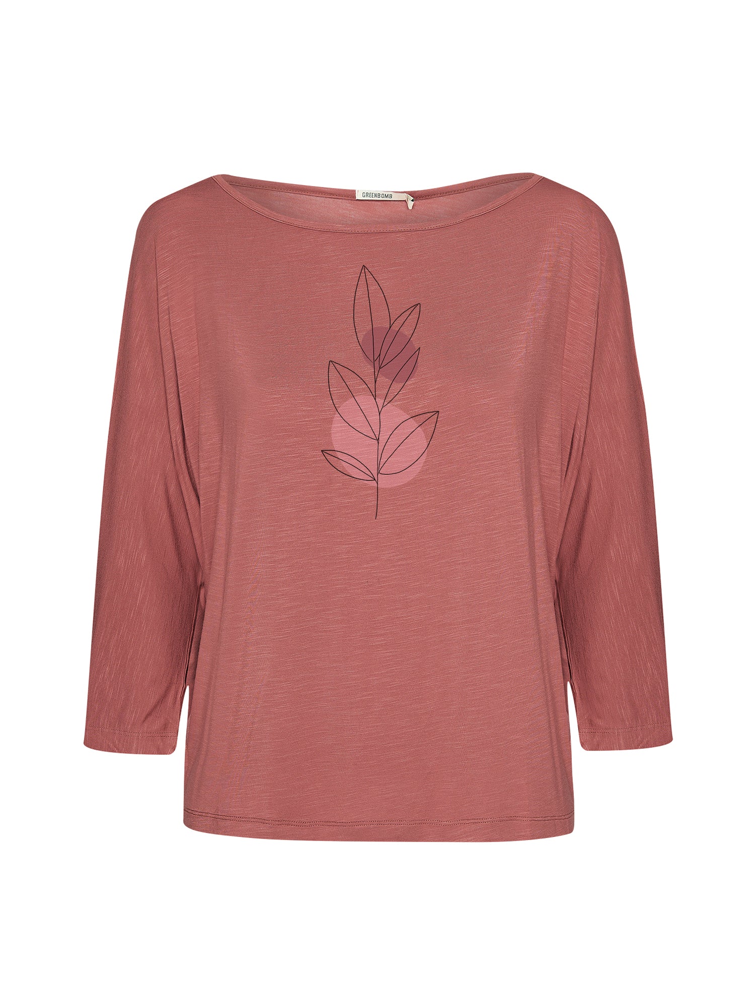 Dark Rose: Gemütliches Longsleeve aus Viskose (LENZING™ ECOVERO™) Mix für Damen [21026]