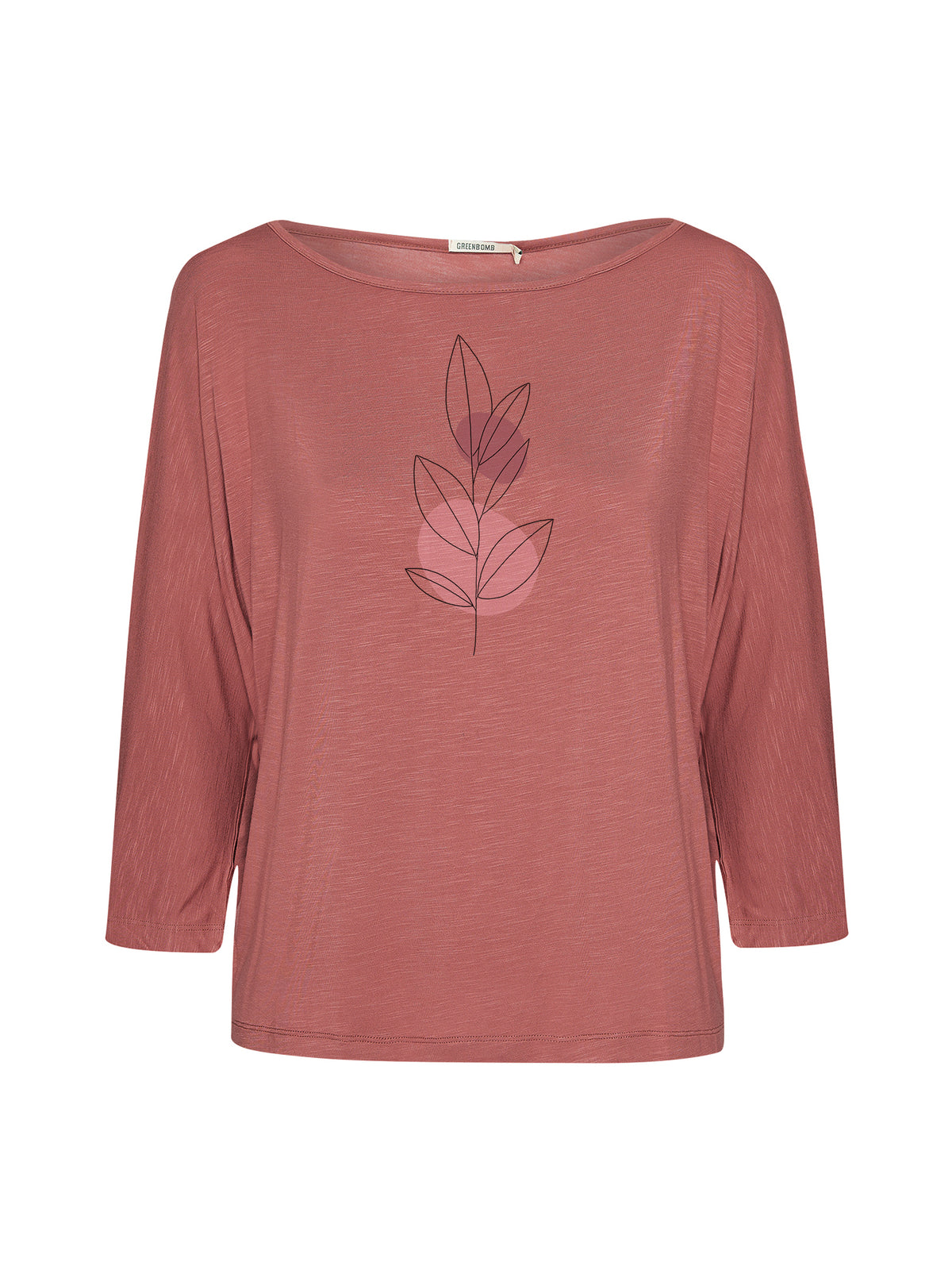Dark Rose: Gemütliches Longsleeve aus Viskose (LENZING™ ECOVERO™) Mix für Damen [21026]