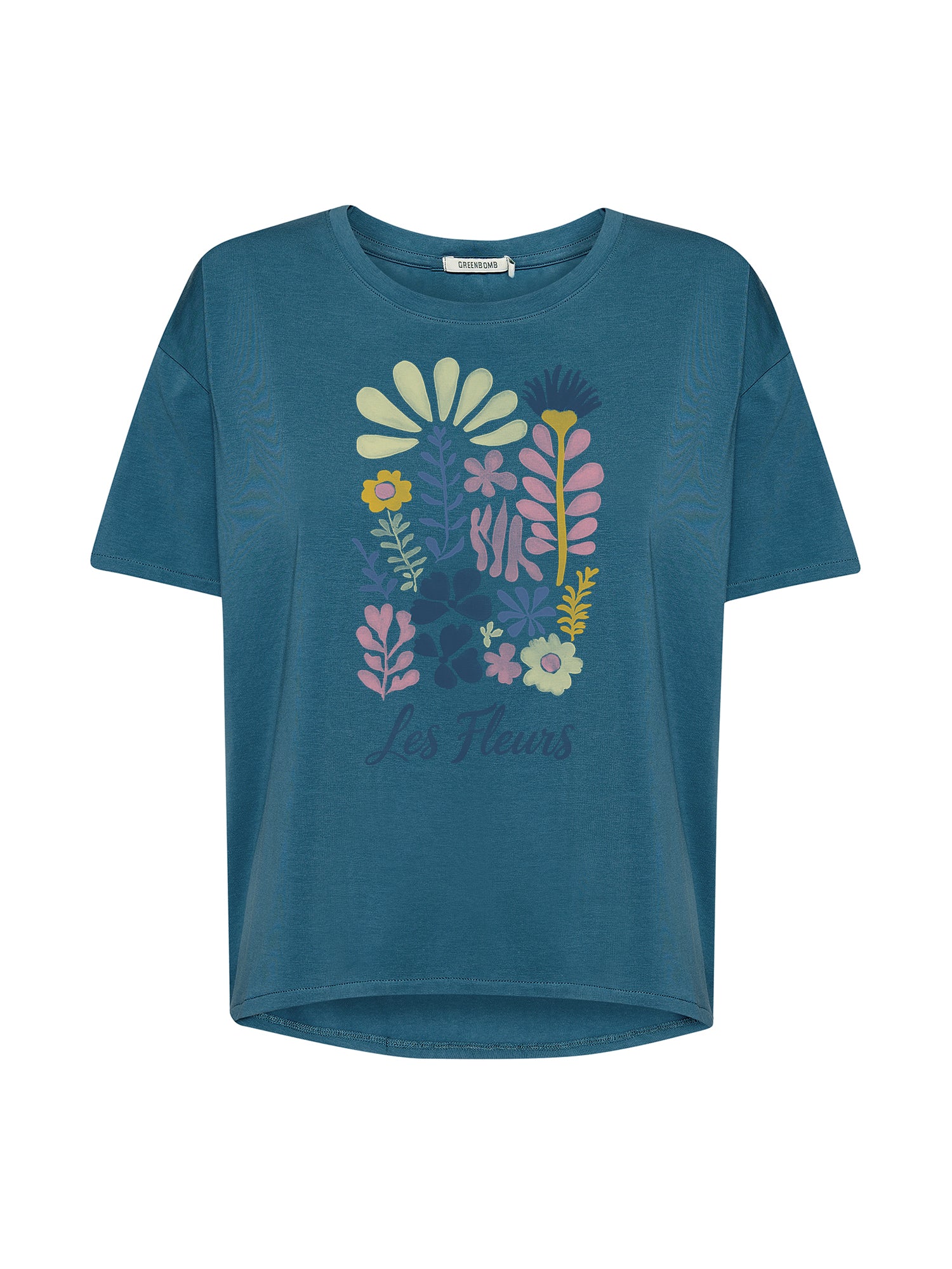 True Blue: Lässiges T-Shirt aus Bio-Baumwoll-Mix für Damen [21031]