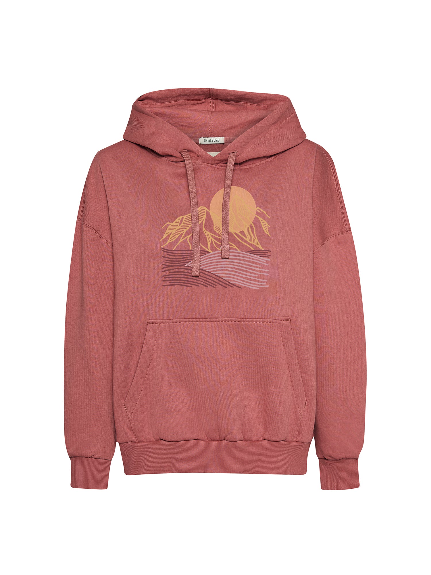 Dark Rose: Lässiger Hoodie aus Bio-Baumwolle für Damen [21038]