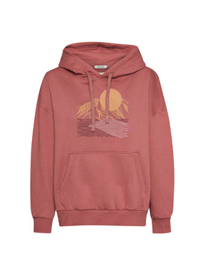 Dark Rose: Lässiger Hoodie aus Bio-Baumwolle für Damen [21038]