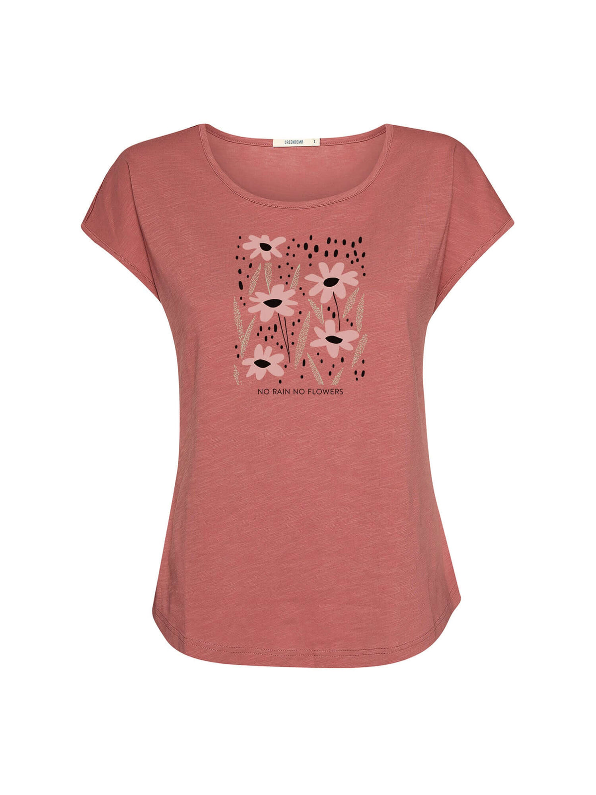 Dark Rose: Lässiges T-Shirt aus Bio-Baumwolle für Damen [21040]