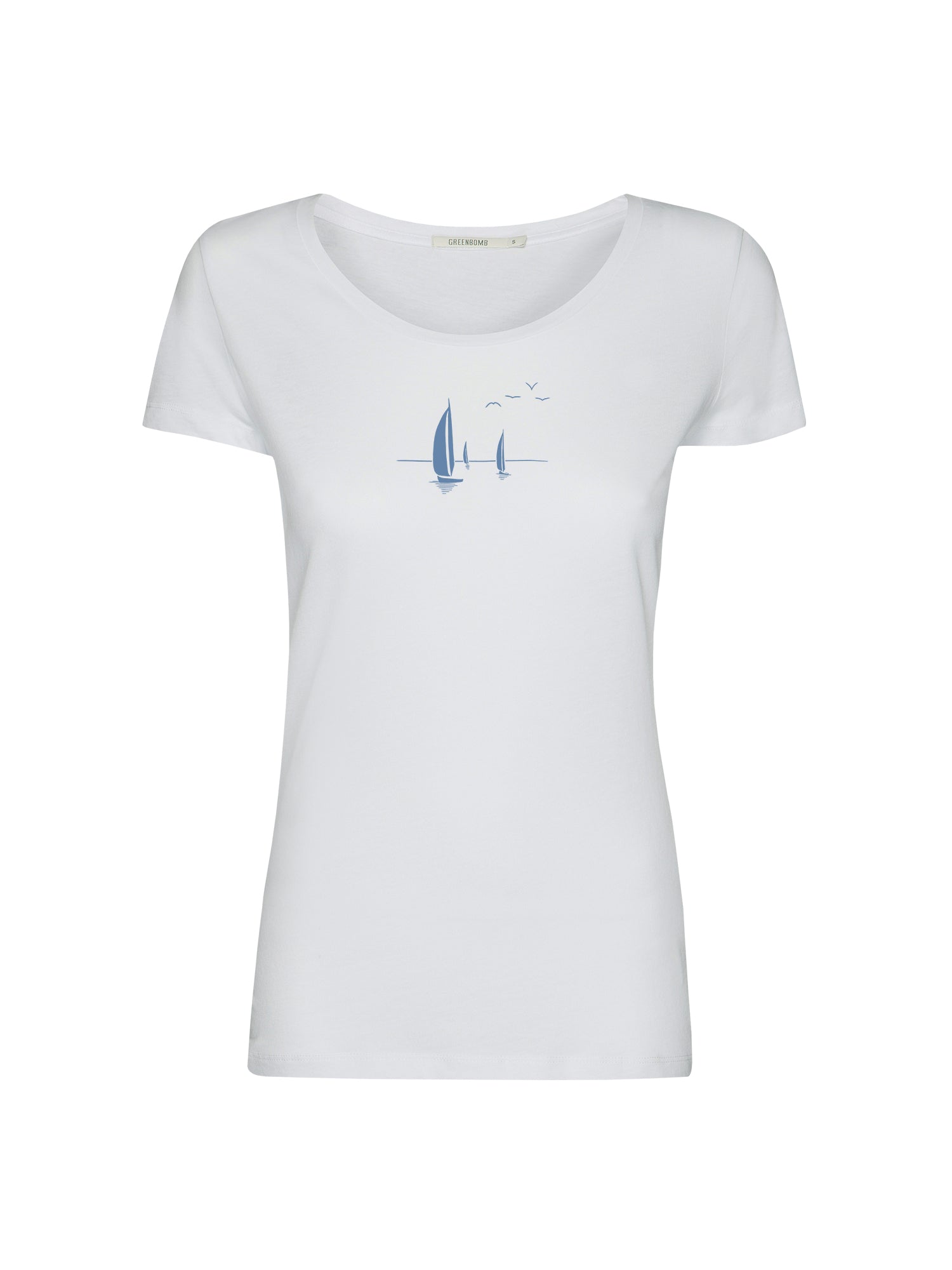 White: Sportliches T-Shirt aus Bio-Baumwolle für Damen [21047]