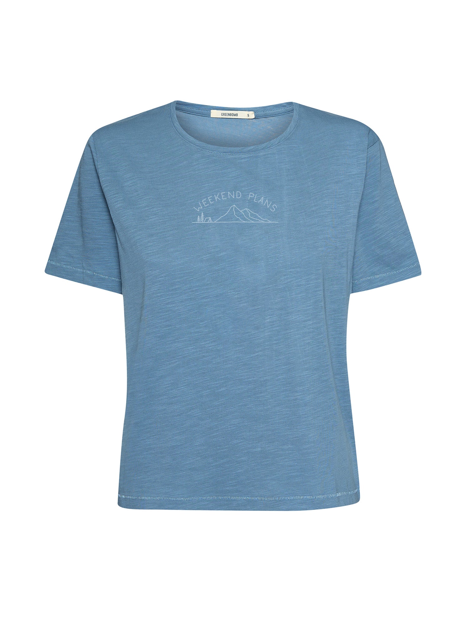 Glacier Blue : Kastiges T-Shirt aus Bio-Baumwolle für Damen [21050]