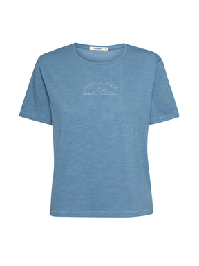 Glacier Blue : Kastiges T-Shirt aus Bio-Baumwolle für Damen [21050]