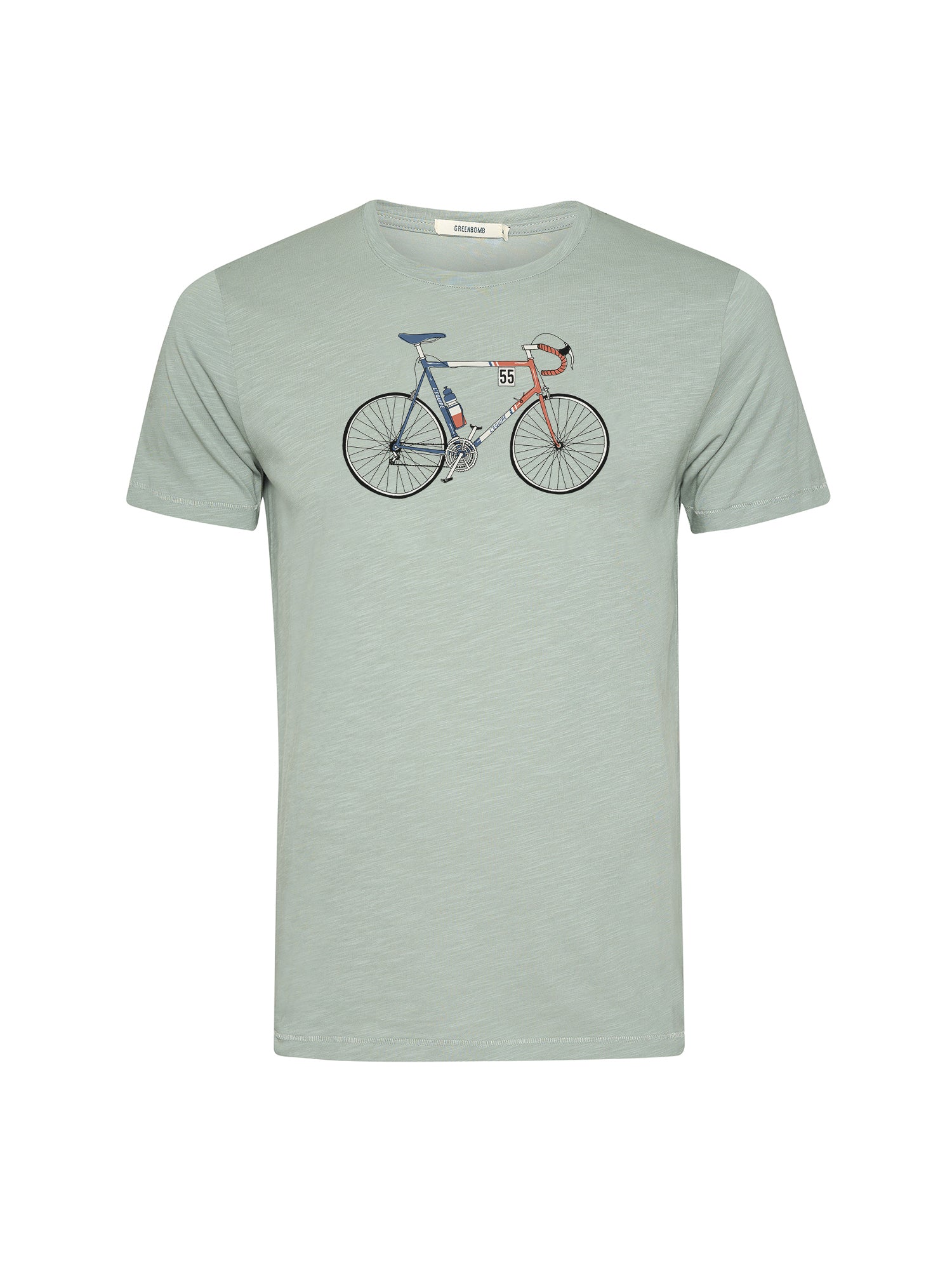 Soft Sage: Sportliches T-Shirt aus Bio-Baumwolle für Herren [21454]