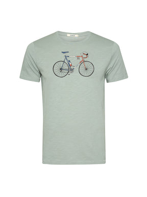 Soft Sage: Sportliches T-Shirt aus Bio-Baumwolle für Herren [21454]