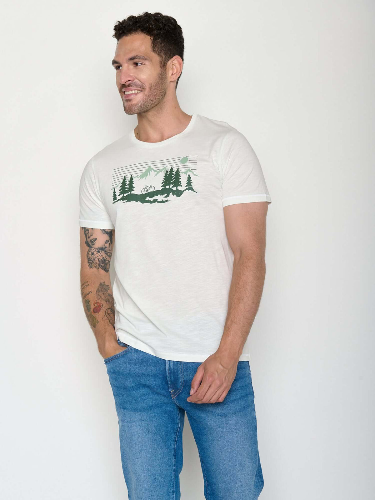 Moonstone: Sportliches T-Shirt aus Bio-Baumwolle für Herren [21472]