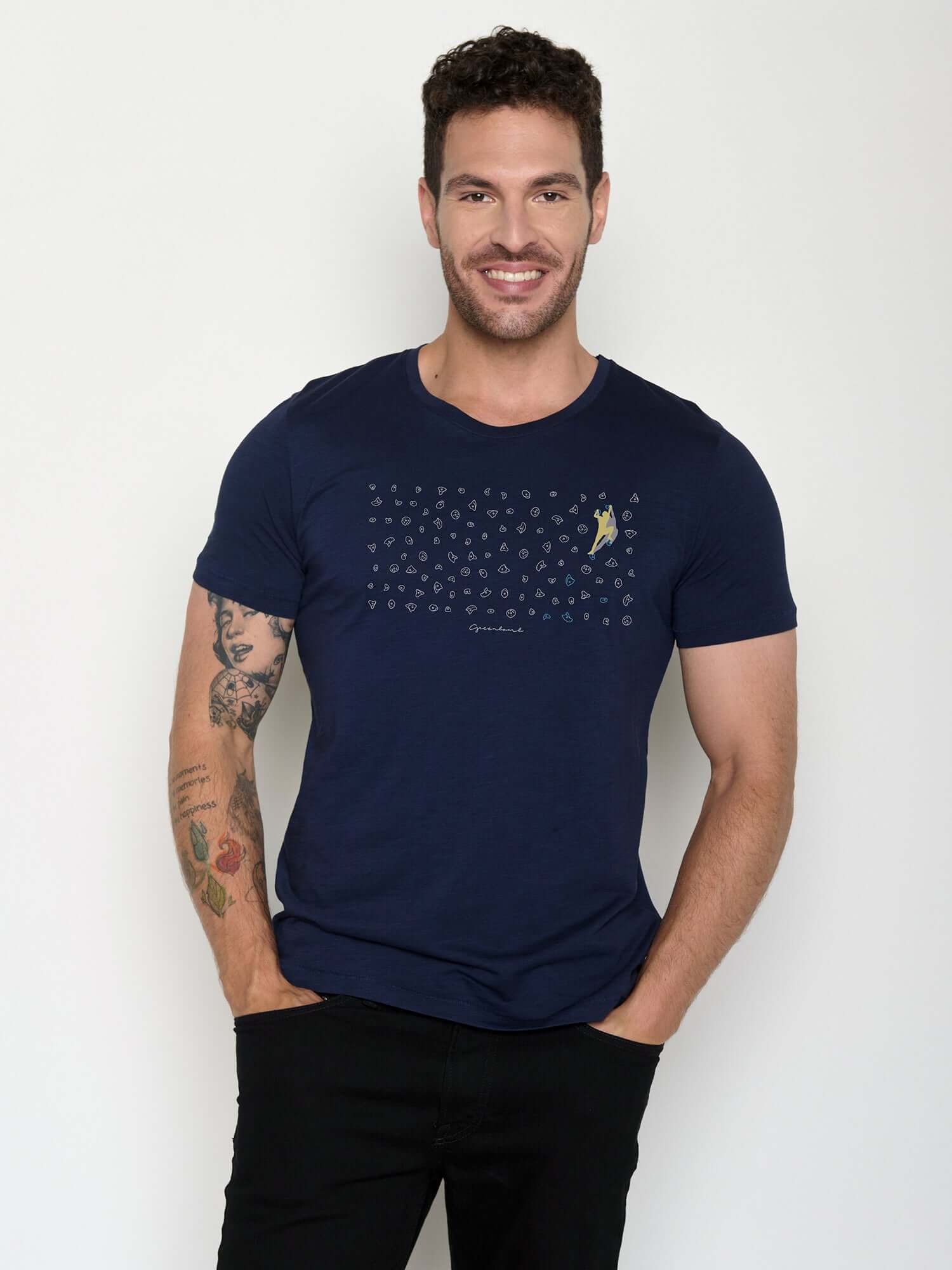 Soft Sage: Sportliches T-Shirt aus Bio-Baumwolle für Herren [21482]