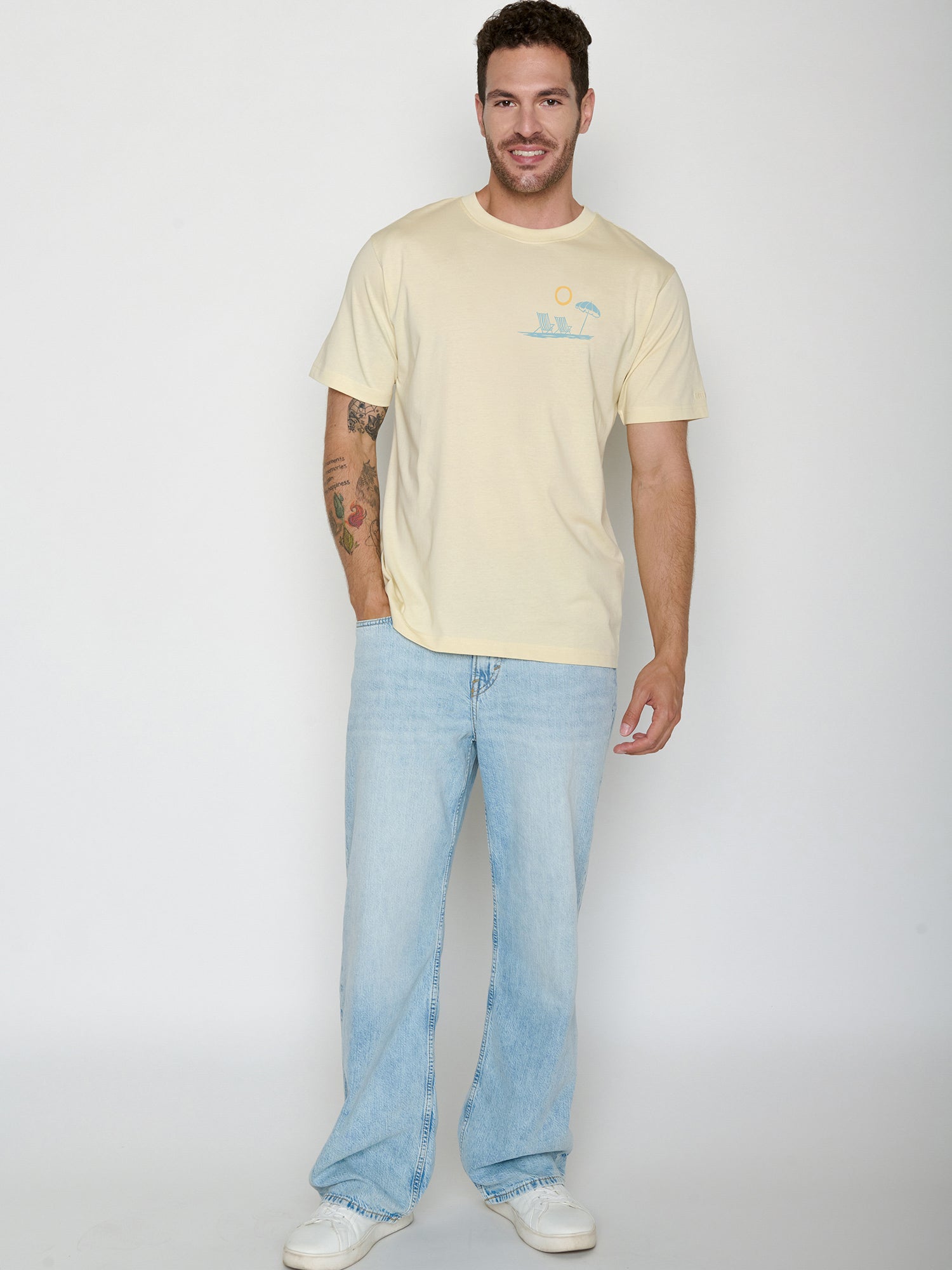 Vanilla Ice: Lässiges Oversize-T-Shirt aus Bio-Baumwolle für Herren [21489]