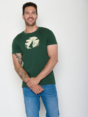 Bottle Green: Sportliches T-Shirt aus Bio-Baumwolle für Herren [21497]