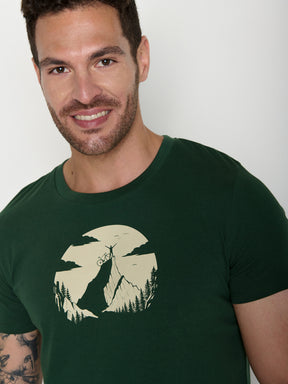 Bottle Green: Sportliches T-Shirt aus Bio-Baumwolle für Herren [21498]