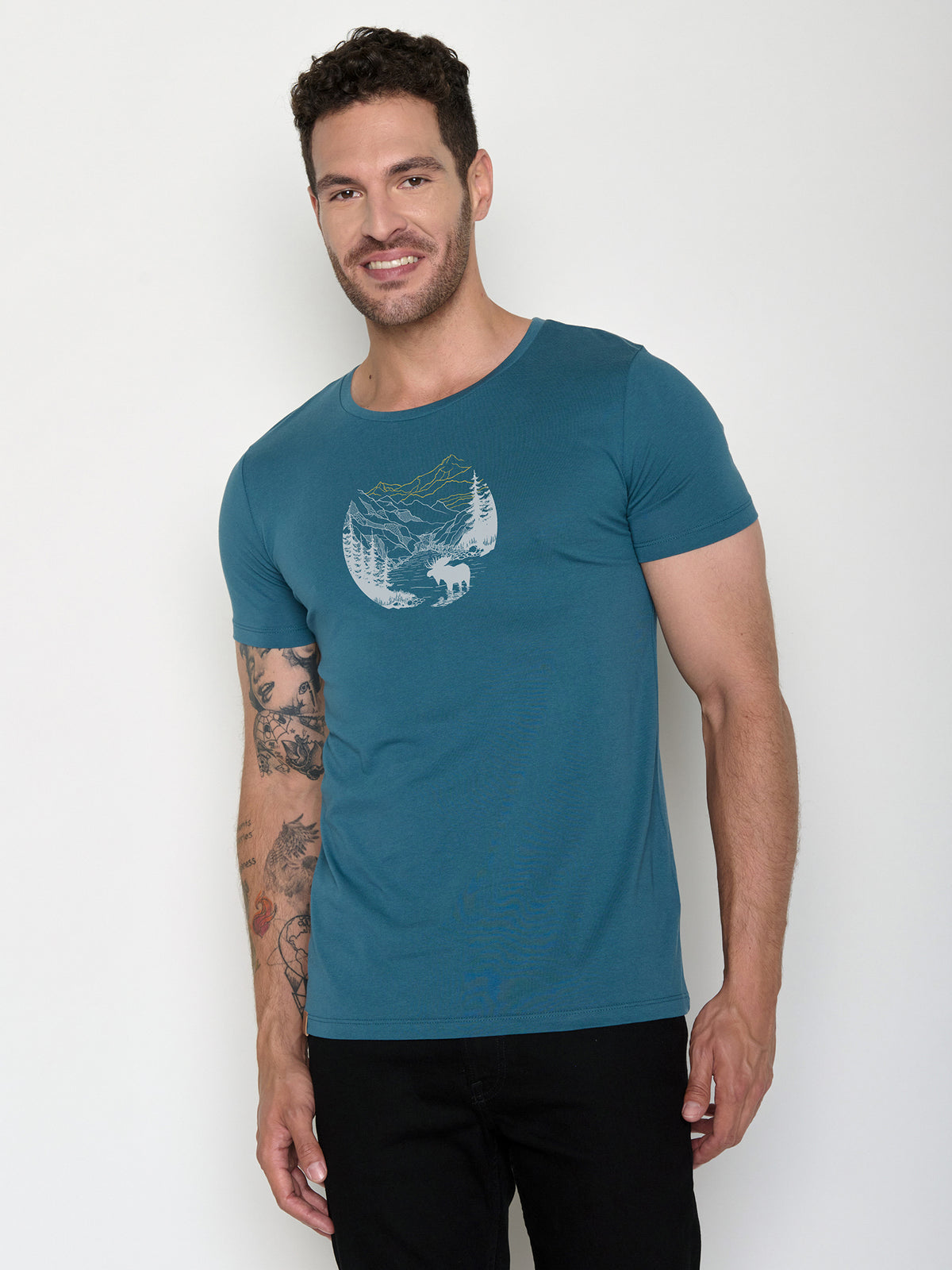 Blue Stone: Sportliches T-Shirt aus Bio-Baumwolle für Herren [21514]