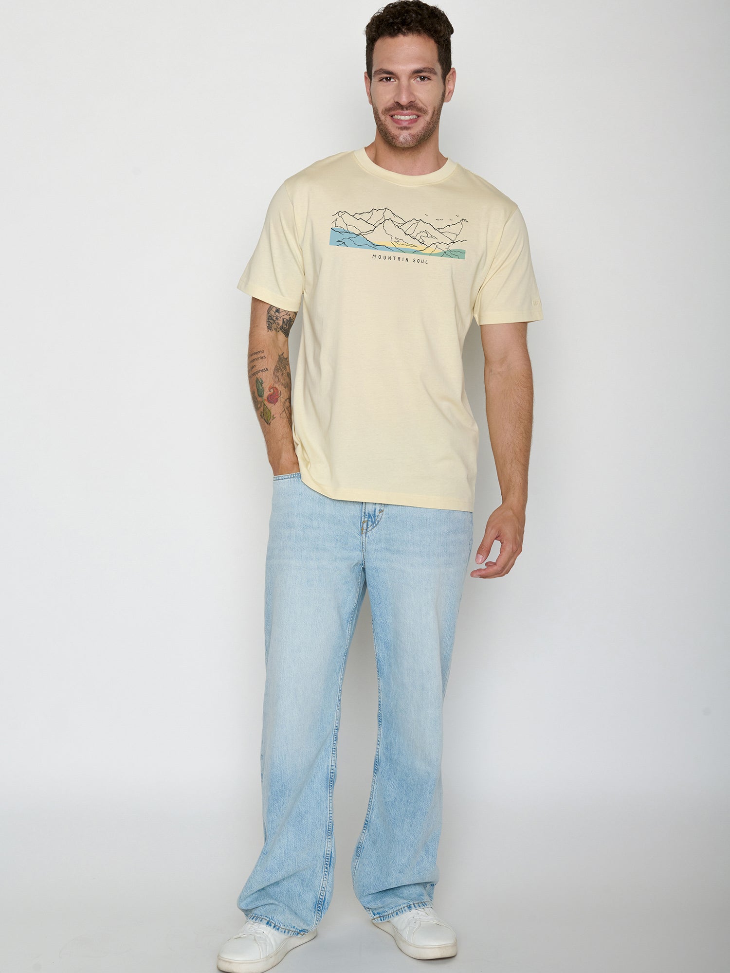 Vanilla Ice: Lässiges Oversize-T-Shirt aus Bio-Baumwolle für Herren [21521]