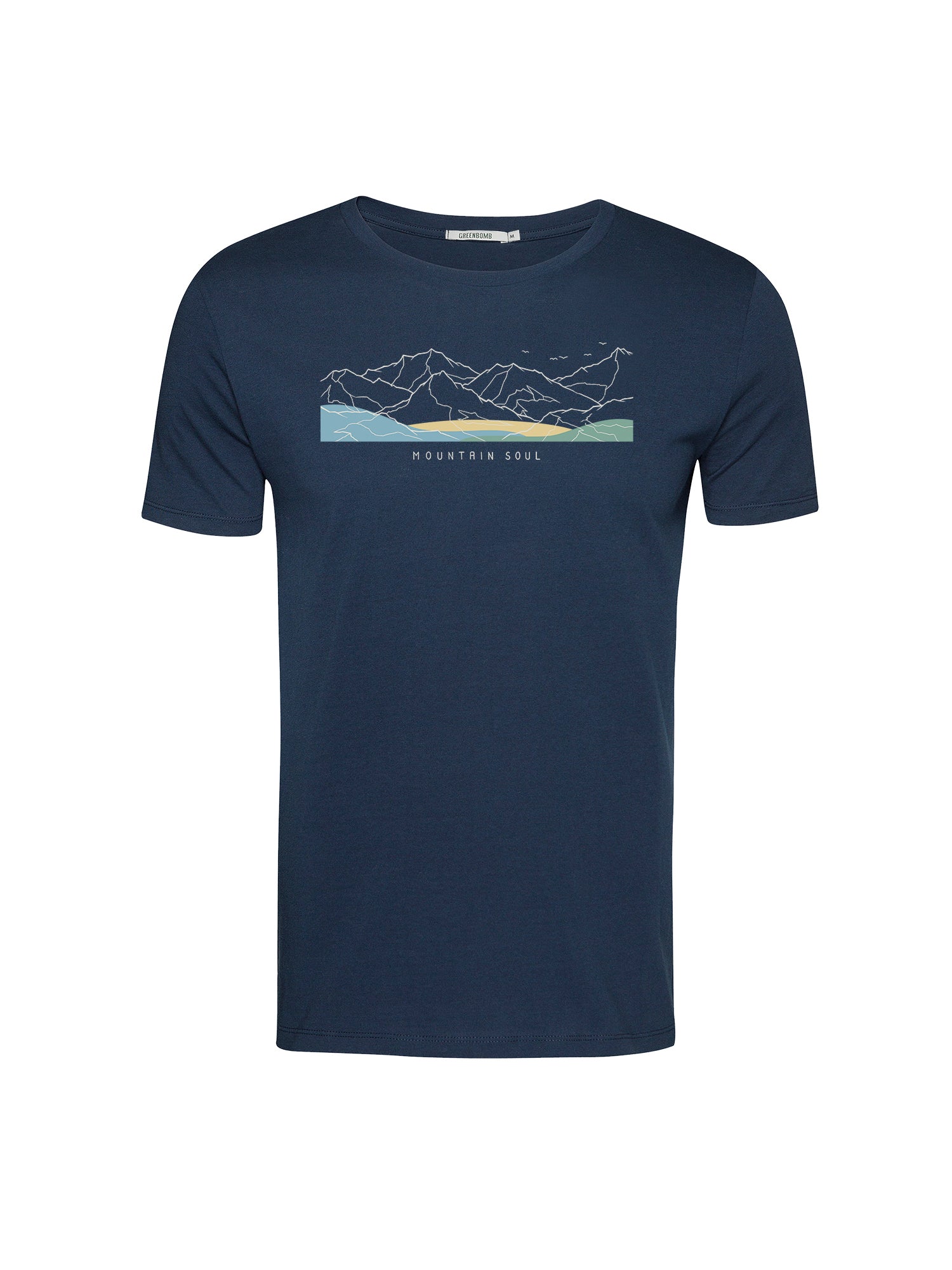 Navy: Sportliches T-Shirt aus Bio-Baumwolle für Herren [21523]