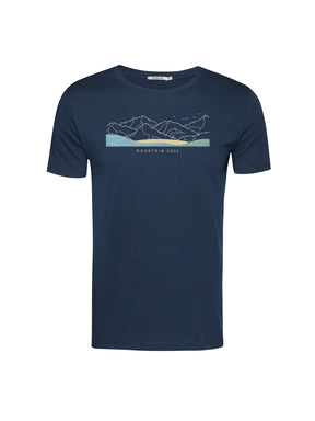 Navy: Sportliches T-Shirt aus Bio-Baumwolle für Herren [21523]