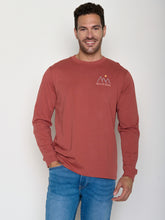 Sunset Red: Sportliches Longsleeve für Herren [21529]