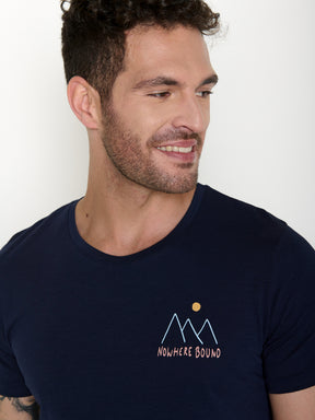 Navy: Sportliches T-Shirt aus Bio-Baumwolle für Herren [21545]