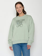Muted Mint: Lässiges Sweatshirt aus Bio-Baumwolle für Damen [21577]