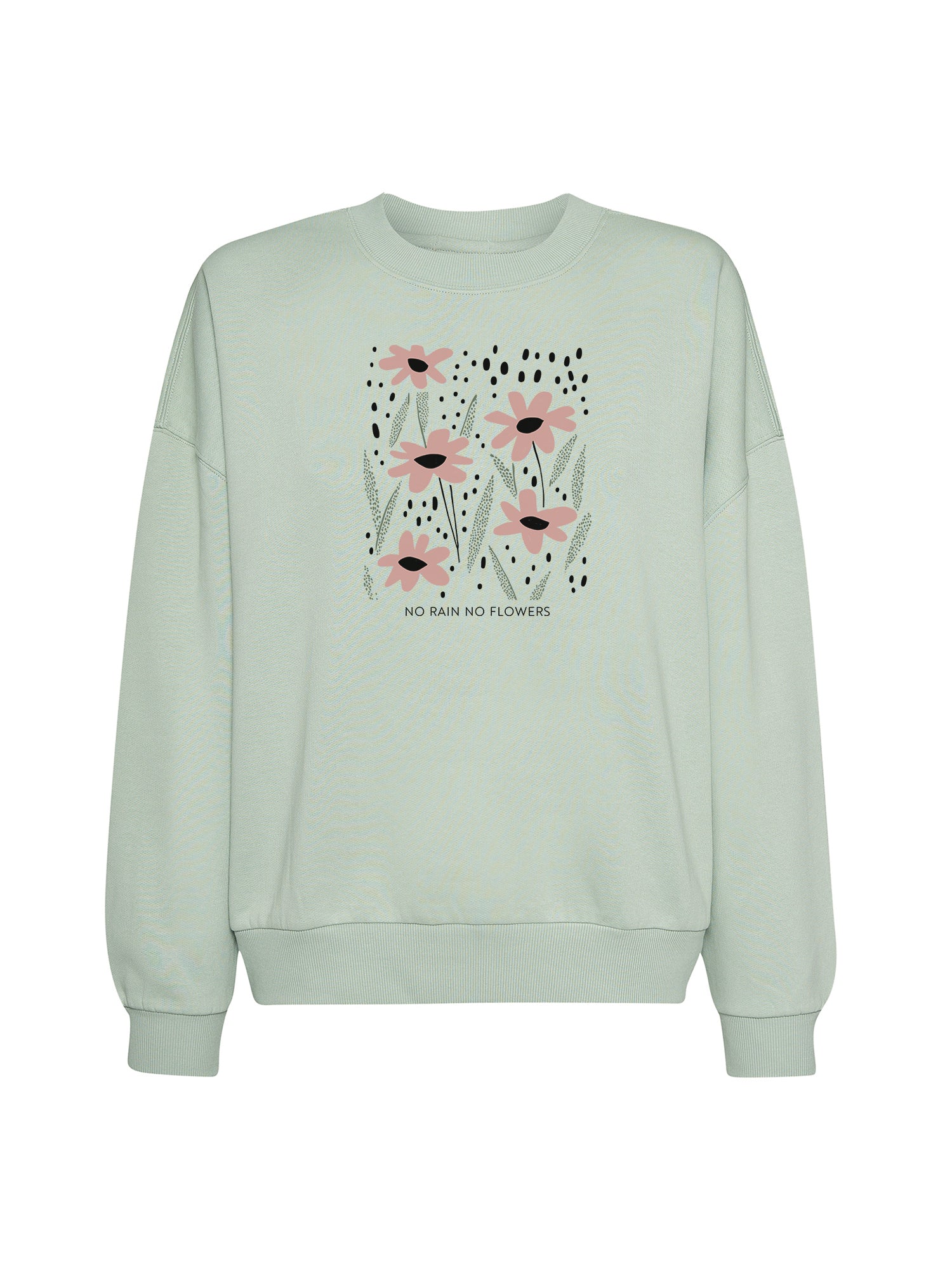 Muted Mint: Lässiges Sweatshirt aus Bio-Baumwolle für Damen [21596]