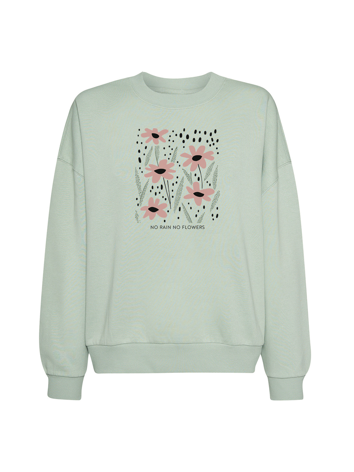 Muted Mint: Lässiges Sweatshirt aus Bio-Baumwolle für Damen [21596]