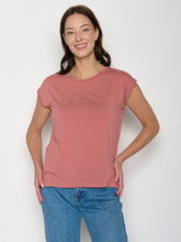 Dark Rose: Lässiges Shirt aus LENZING™ TENCEL™ Mix für Damen [21602]