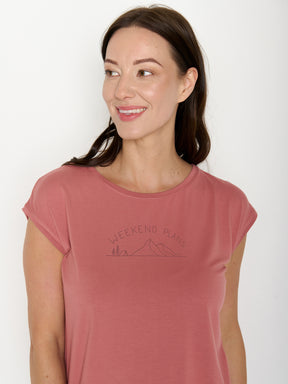 Dark Rose: Lässiges Shirt aus LENZING™ TENCEL™ Mix für Damen [21603]