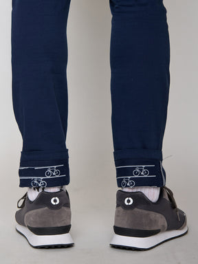 Navy: Gemütliche Chino aus Bio-Baumwoll Mix für Herren [21713]