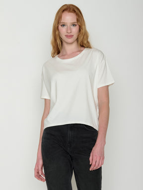 Moonstone: Lässiges T-Shirt aus Bio-Baumwoll-Mix für Damen [21725]
