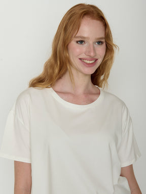 Moonstone: Lässiges T-Shirt aus Bio-Baumwoll-Mix für Damen [21726]