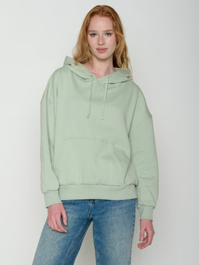 Muted Mint: Lässiger Hoodie aus Bio-Baumwolle für Damen [21735]