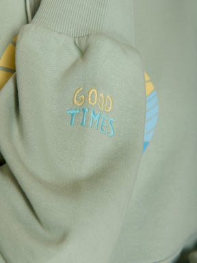 Muted Mint: Lässiger Hoodie aus Bio-Baumwolle für Damen [21756]