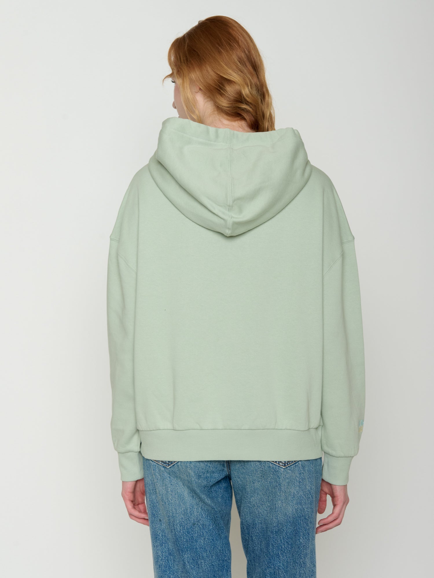 Muted Mint: Lässiger Hoodie aus Bio-Baumwolle für Damen [21757]