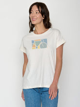 Moonstone: Sportliches T-Shirt aus Bio-Baumwolle mit Rollup Sleeve für Damen [21953]