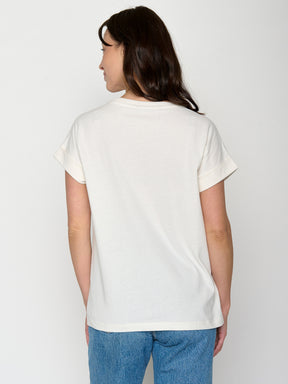 Moonstone: Sportliches T-Shirt aus Bio-Baumwolle mit Rollup Sleeve für Damen [21956]