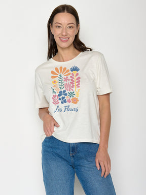 Moonstone: Kastiges T-Shirt aus Bio-Baumwolle für Damen [21982]