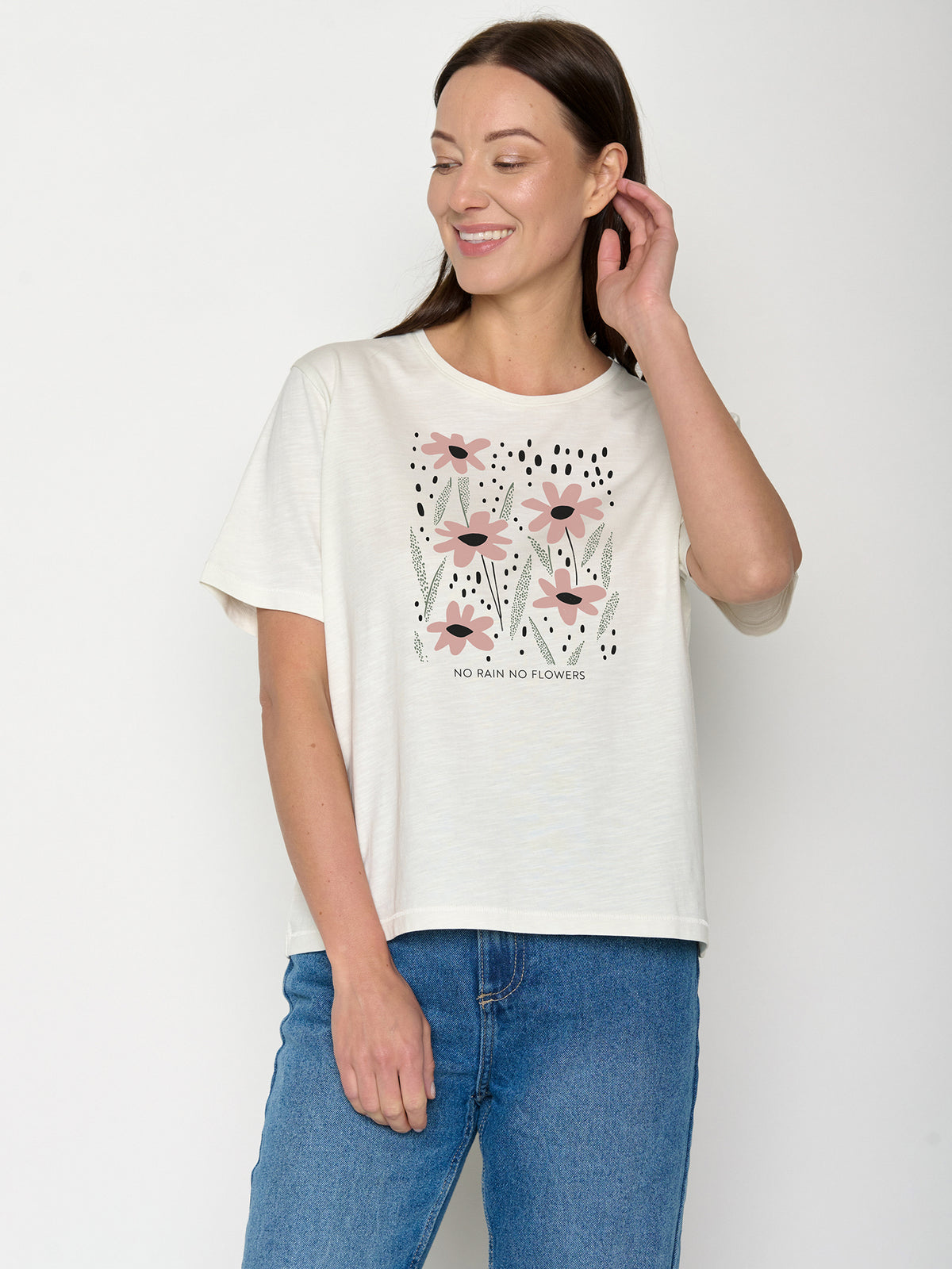 Moonstone: Kastiges T-Shirt aus Bio-Baumwolle für Damen [21990]