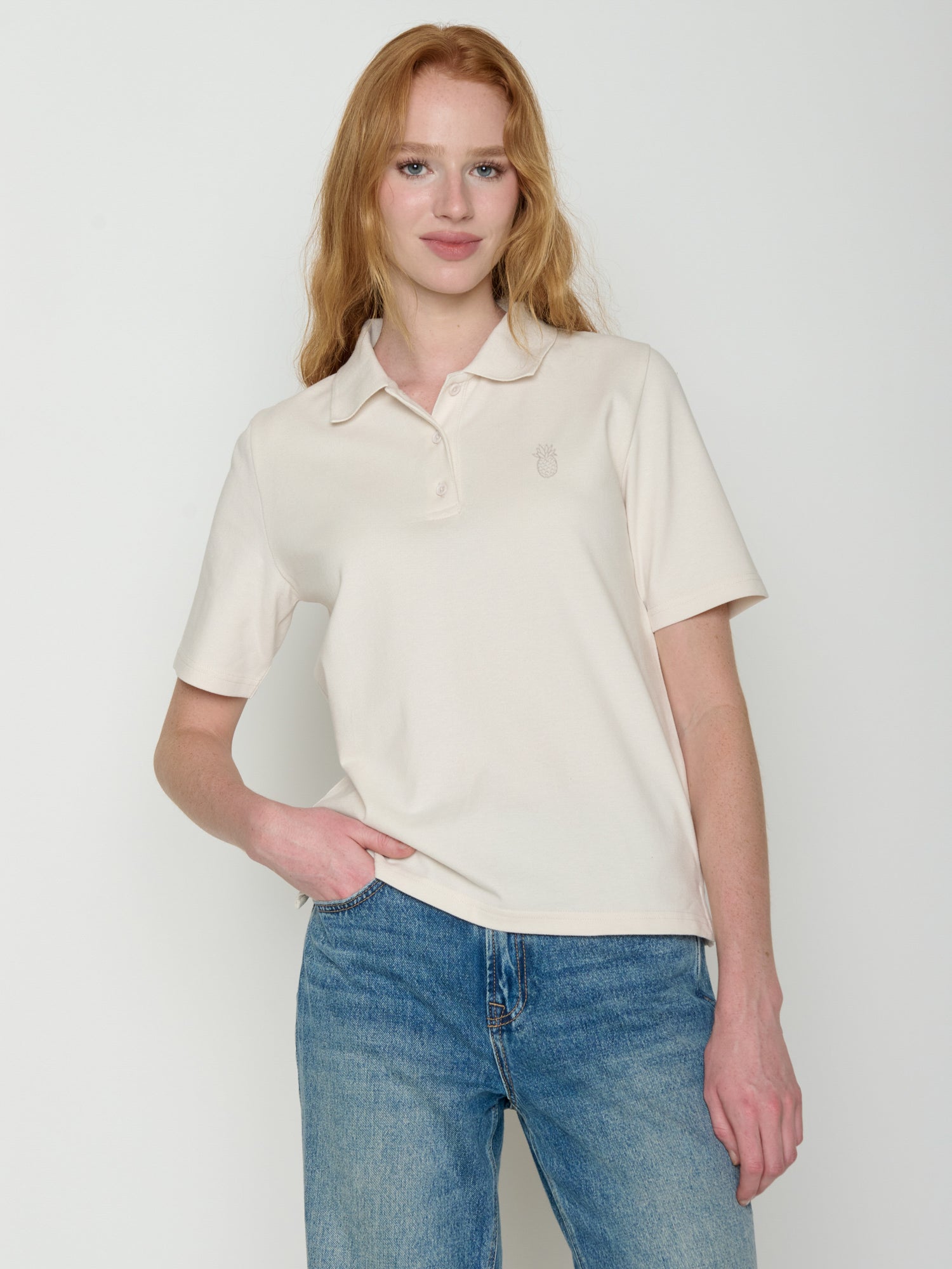 Moonstone: Sportliches Polo aus Baumwoll-Mix für Damen [22003]