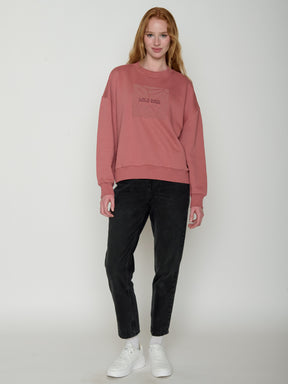 Dark Rose: Lässiges Sweatshirt aus Bio-Baumwolle für Damen [22038]