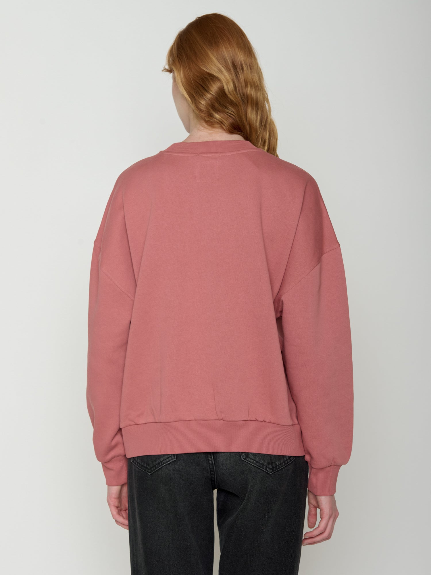 Dark Rose: Lässiges Sweatshirt aus Bio-Baumwolle für Damen [22039]