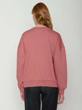 Dark Rose: Lässiges Sweatshirt aus Bio-Baumwolle für Damen [22039]