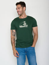 Bottle Green: Sportliches T-Shirt aus Bio-Baumwolle für Herren [22040]