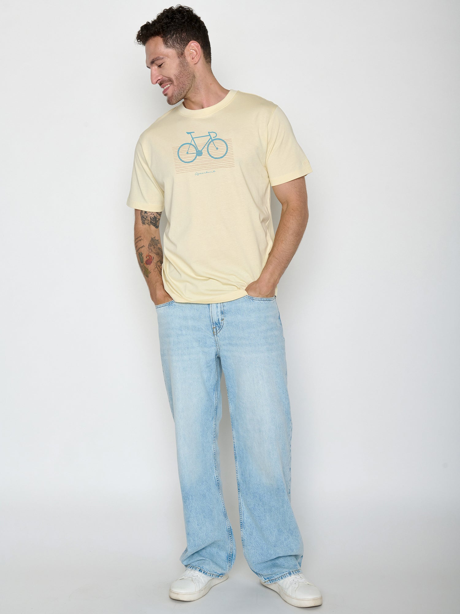 Vanilla Ice: Lässiges Oversize-T-Shirt aus Bio-Baumwolle für Herren [22050]