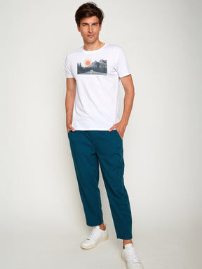 White: Sportliches T-Shirt aus Bio-Baumwolle für Herren [22088]