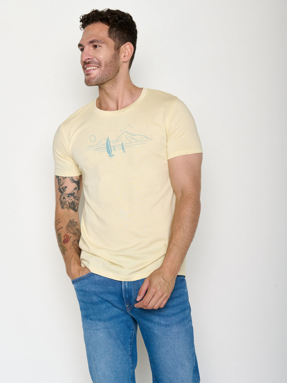 Vanilla Ice: Sportliches T-Shirt aus Bio-Baumwolle für Herren [22132]