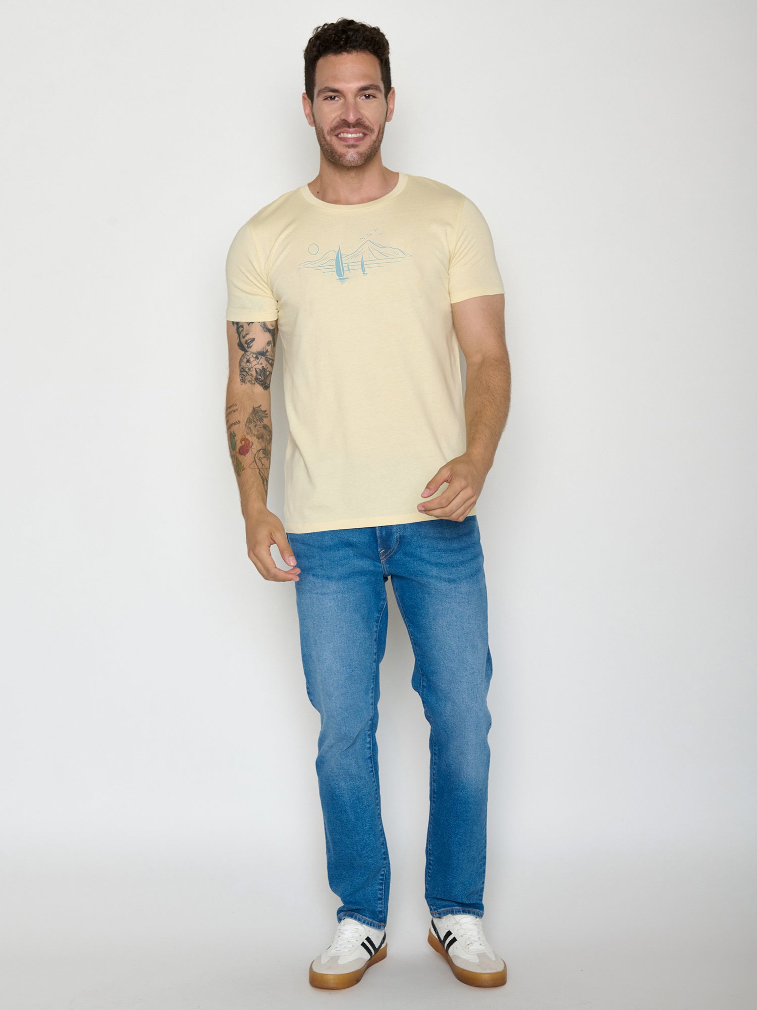 Vanilla Ice: Sportliches T-Shirt aus Bio-Baumwolle für Herren [22134]