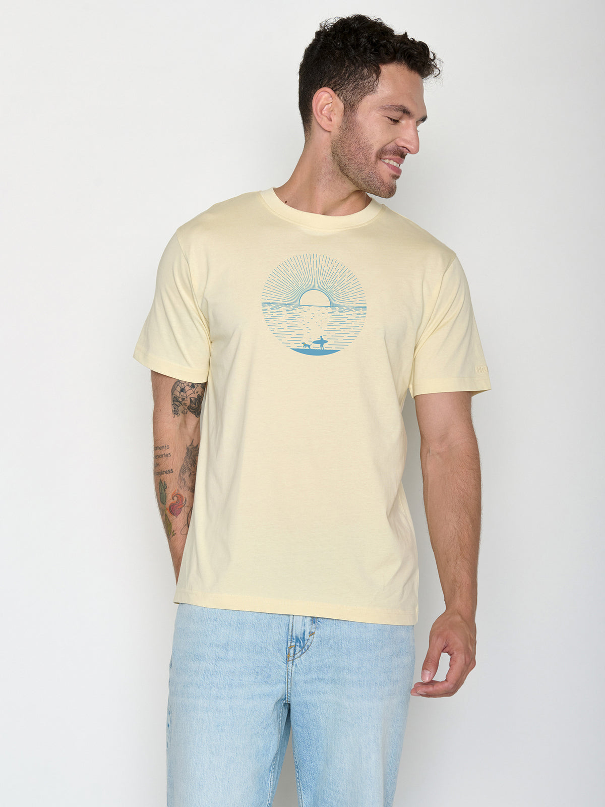 Vanilla Ice: Lässiges Oversize-T-Shirt aus Bio-Baumwolle für Herren [22144]