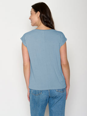 Glacier Blue : Lässiges Shirt aus LENZING™ TENCEL™ Mix für Damen [22168]